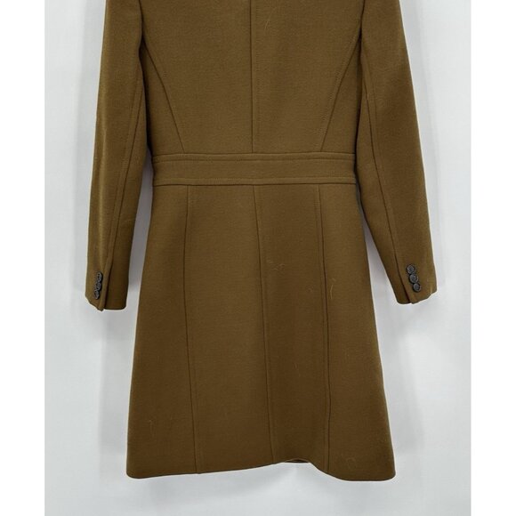 J CREW car coat dark brown italian wool 00P outerwear knee length preppy - Picture 9 of 13